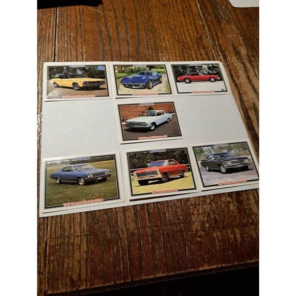 Vintage 1992 Collect A Card Musclecar Trading Cards Lot of 7 Chevrolet Car Cards - Picture 1 of 2